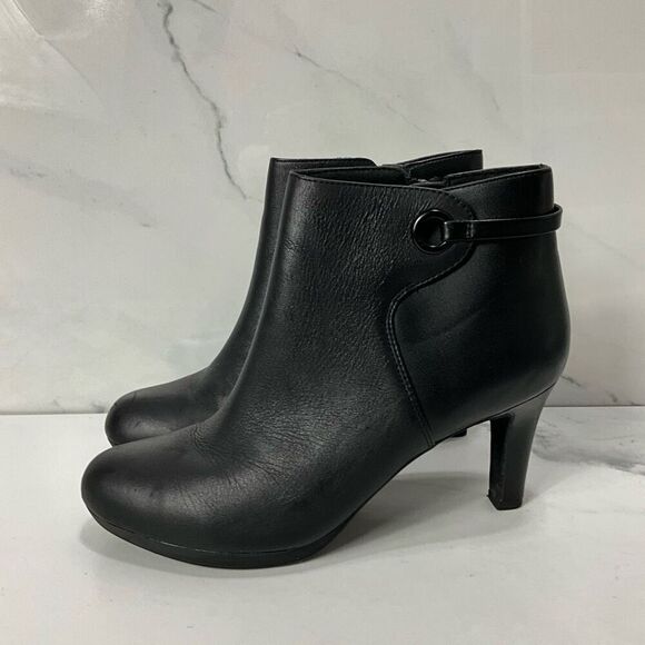 CLARKS Black Heel Ankle Boots - Picture 3 of 7